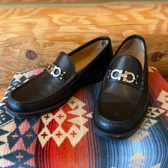 Salvatore Ferragamo Black Geneva 2 Men’s Sz 8 Loafer Shoes main image 12